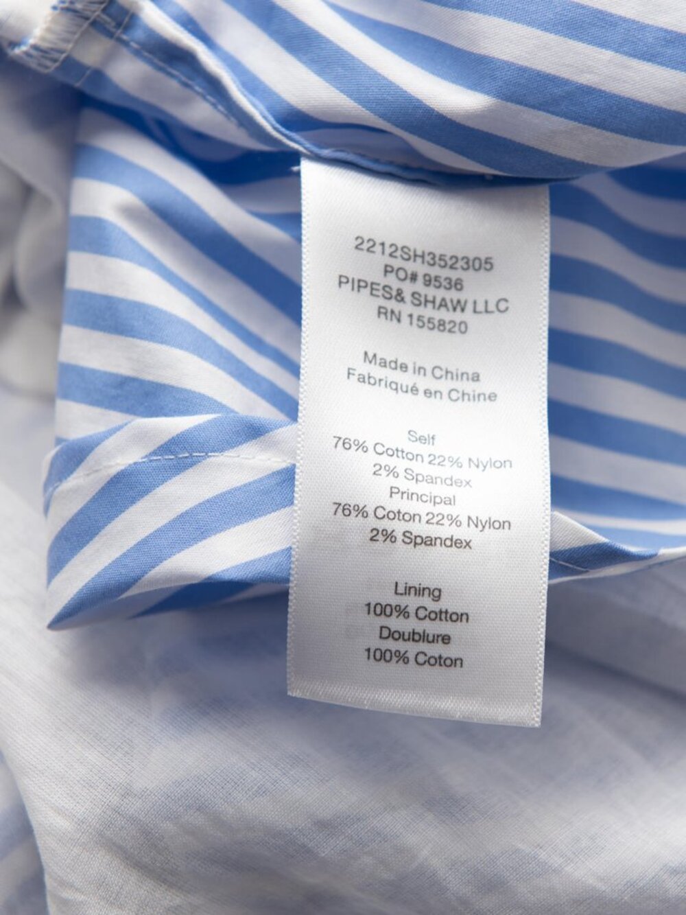 Veronica Beard Shirt Downing Dress Bell Button Ruched Stripe Blue White Size 8 - Picture 5 of 7